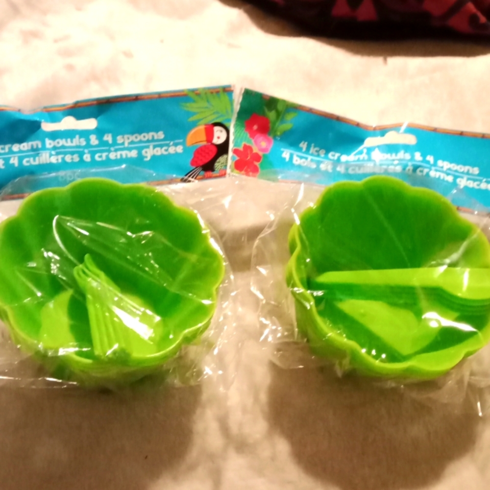 Plastic ice cream bowls
